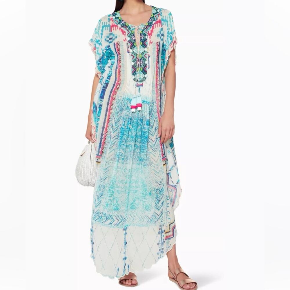 Hemant & Nandita Moiety Silk Kaftan Dress XS